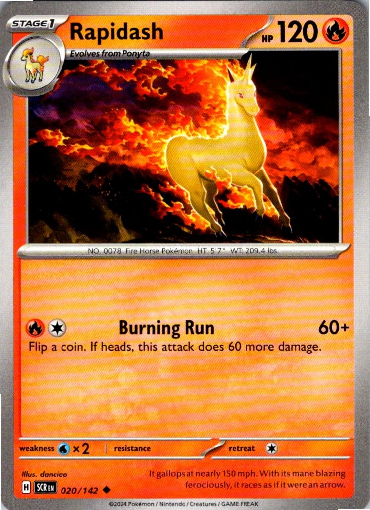 Rapidash 20/142 UC Stellar Crown Pokemon NM