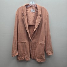 Free People We the Free Oversized Beckett Boyfriend Blazer Jacket Tan Size Small