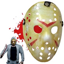 Adult Men Jason Voorhees Hockey Mask Halloween Fancy Dress Horror Killer Costume