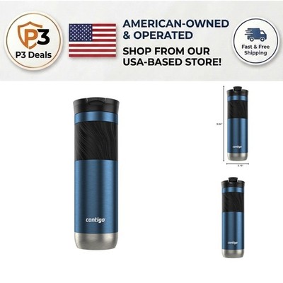 Stylish 24oz Byron Stainless Steel Travel Mug with Leak-Proof Snapseal Lid