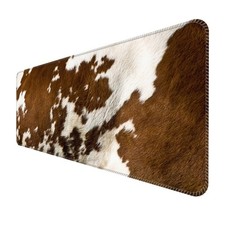 31.5x11.8 Inch Retro Cow Print Large Gaming Mouse Pad Non Slip Desk Mat