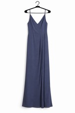 CELEBRATE WOMEN'S HIGH NECK CHIFFON MARINE BRIDESMAID DRESS W/ keyhole SIZE 8
