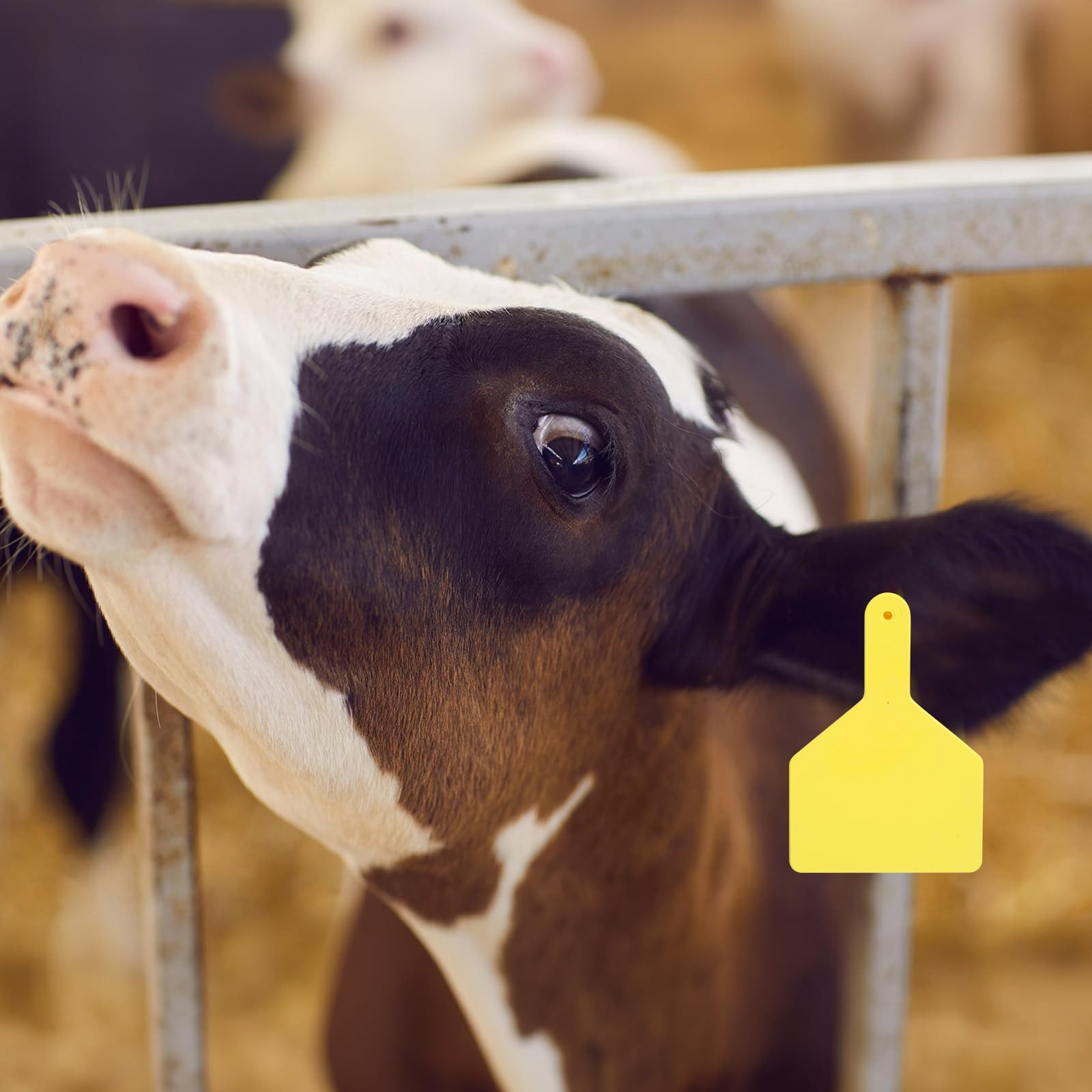 100 Pcs Blank Cattle Ear Tags Plastic Precision Animal ID Identification Tags...