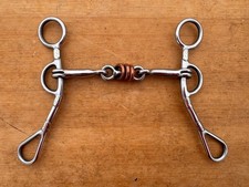 Silver Mounted Argentine Western Horse Bit w 3 Piece Dog Bone Mouth 5"