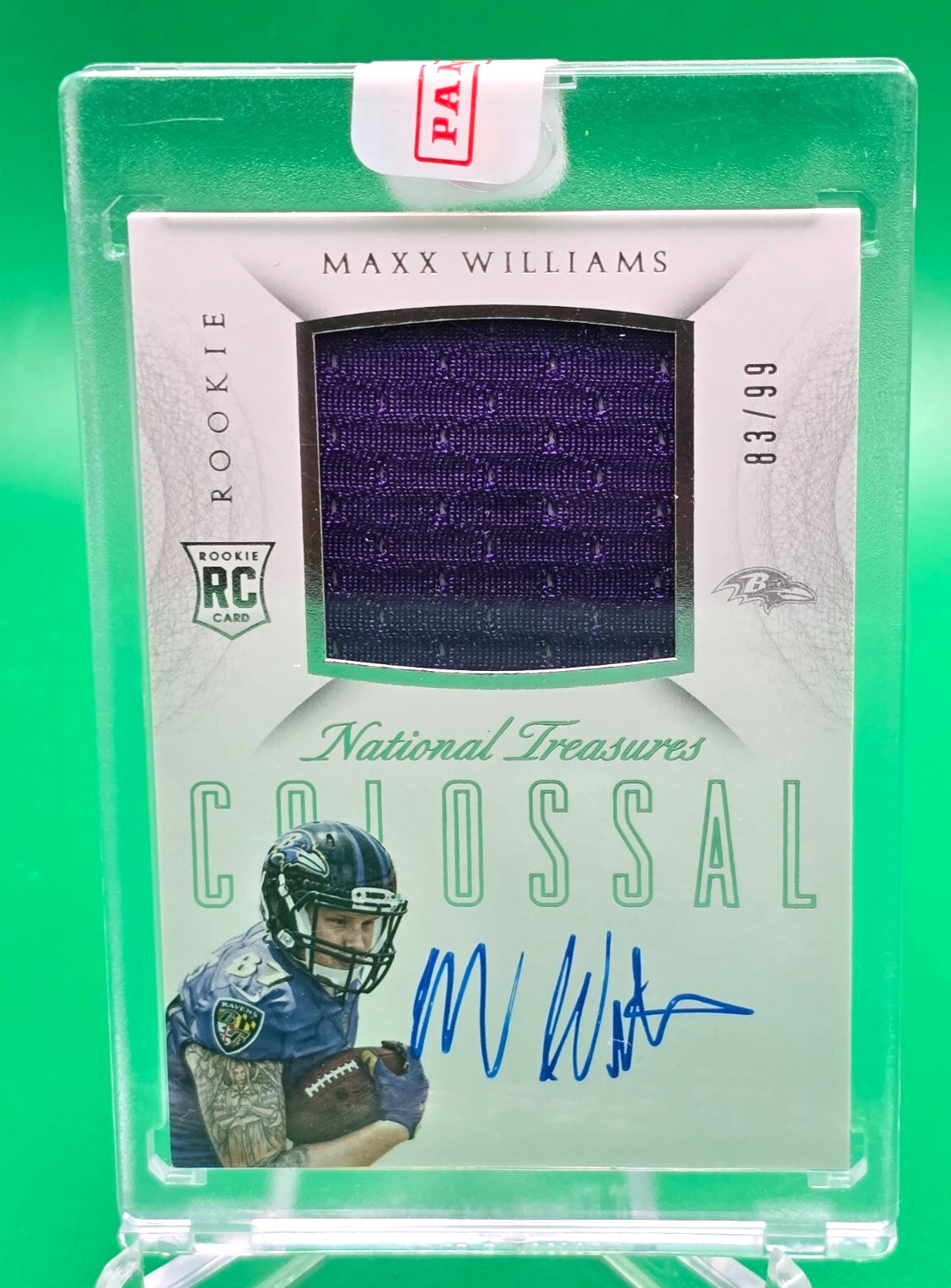 Maxx Williams 2015 National Treasures Autograph Rookie Jersey Colossal 53/99 RC