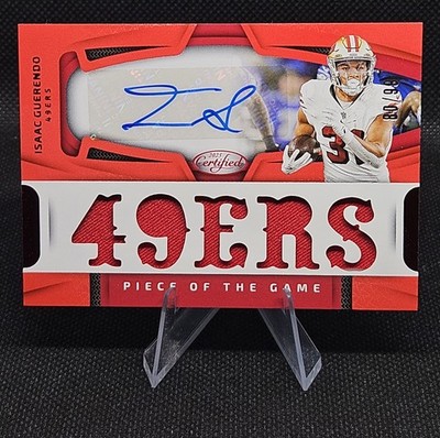 2025 Certified Piece Of The Game Isaac Guerendo #POGS-IGO RED 80/99 NFL 49ers