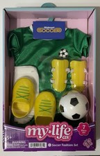 My Life As Green/Yellow Soccer Fashion 7-Piece Set for 18-Inch Dolls
