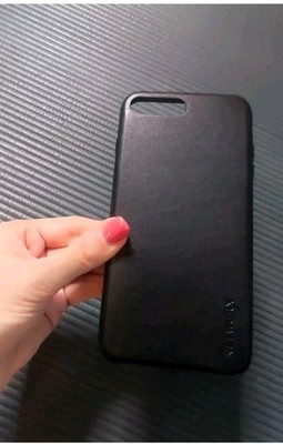 Hülle für iPhone 7 Plus Silikon Cover Bumper Matt Schwarz