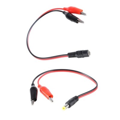Electronics Power Cable DC5.5x2.1mm to Alligators Clip Cord for Battery Testing