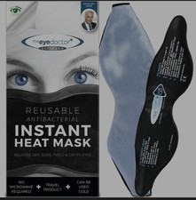 The Eye Doctor Click & Go Hot Compress Instant Heat Dry Mask & 2 Eyelid Wipes