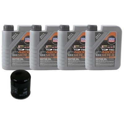4L Liqui Moly Top Tec 4200 5W-30 Mann Engine Oil Change Kit for Saab 9-3 FWD