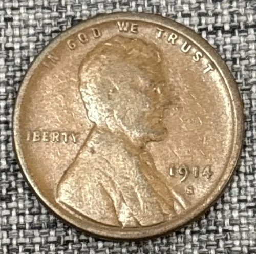1914 S lincoln cent VG
