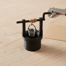 Accessoire miniature de puits, aspect artisanal, maquette de maison vintage,