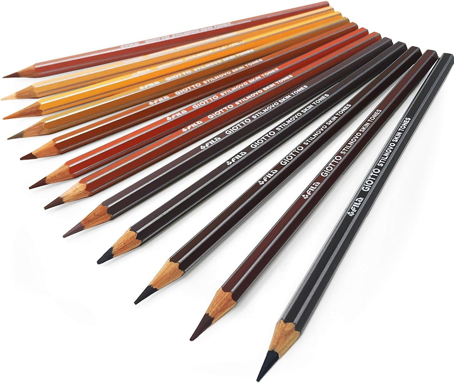 GIOTTO Stilnovo Skin Tone Colouring Pencils – Pack of 12 Colours