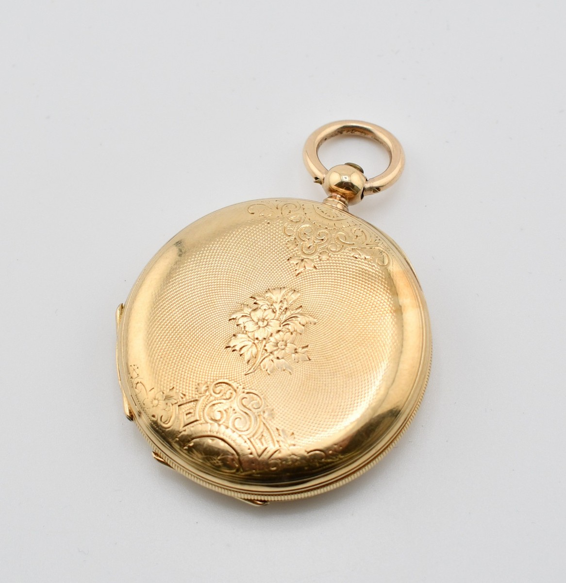 1870 Swiss Loch Fully Jeweled 15 Jewel 14k Gold Pocket Watch