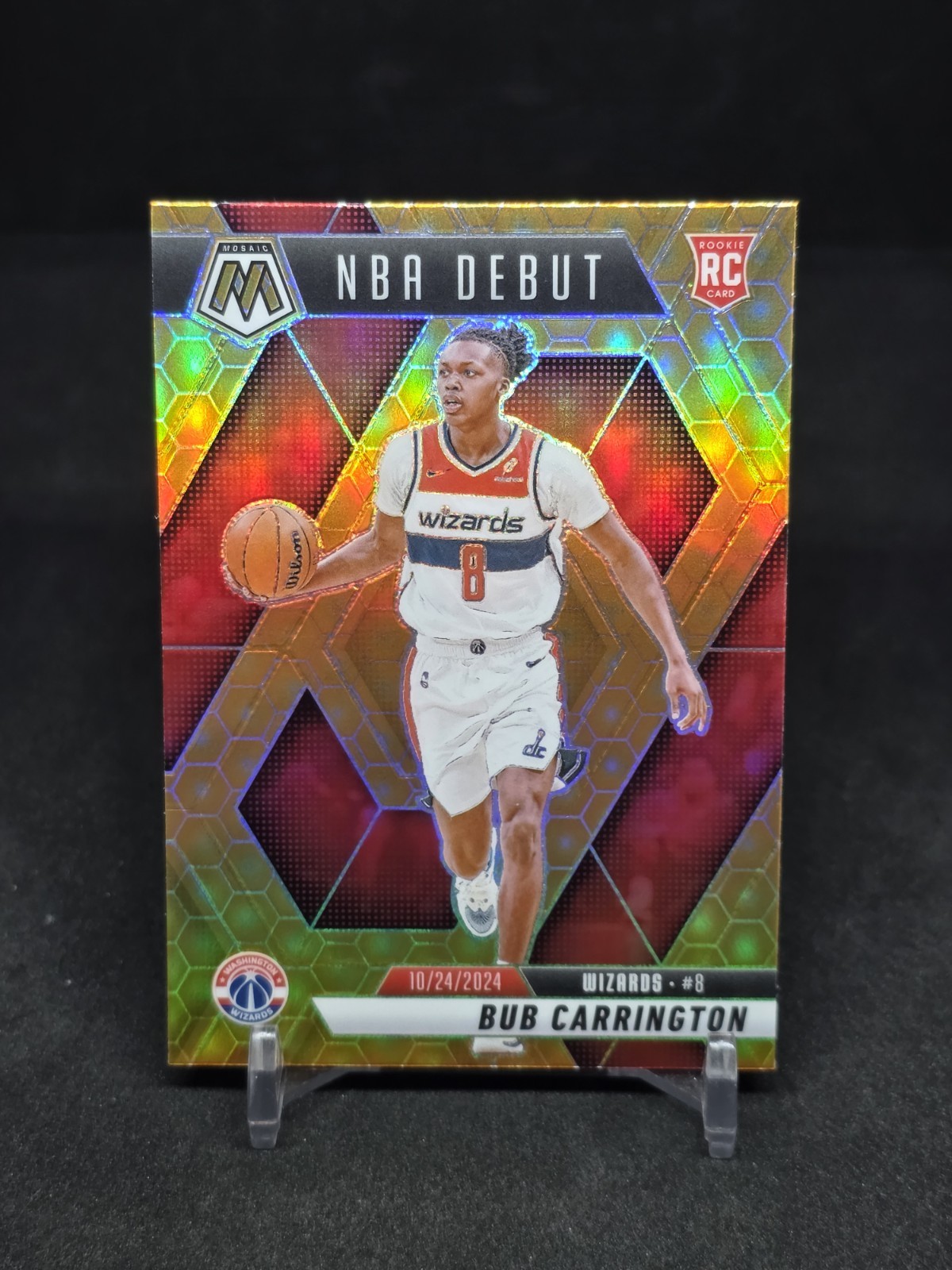 2024-25 Mosaic Bub Carrington RC NBA Debut Honeycomb SSP