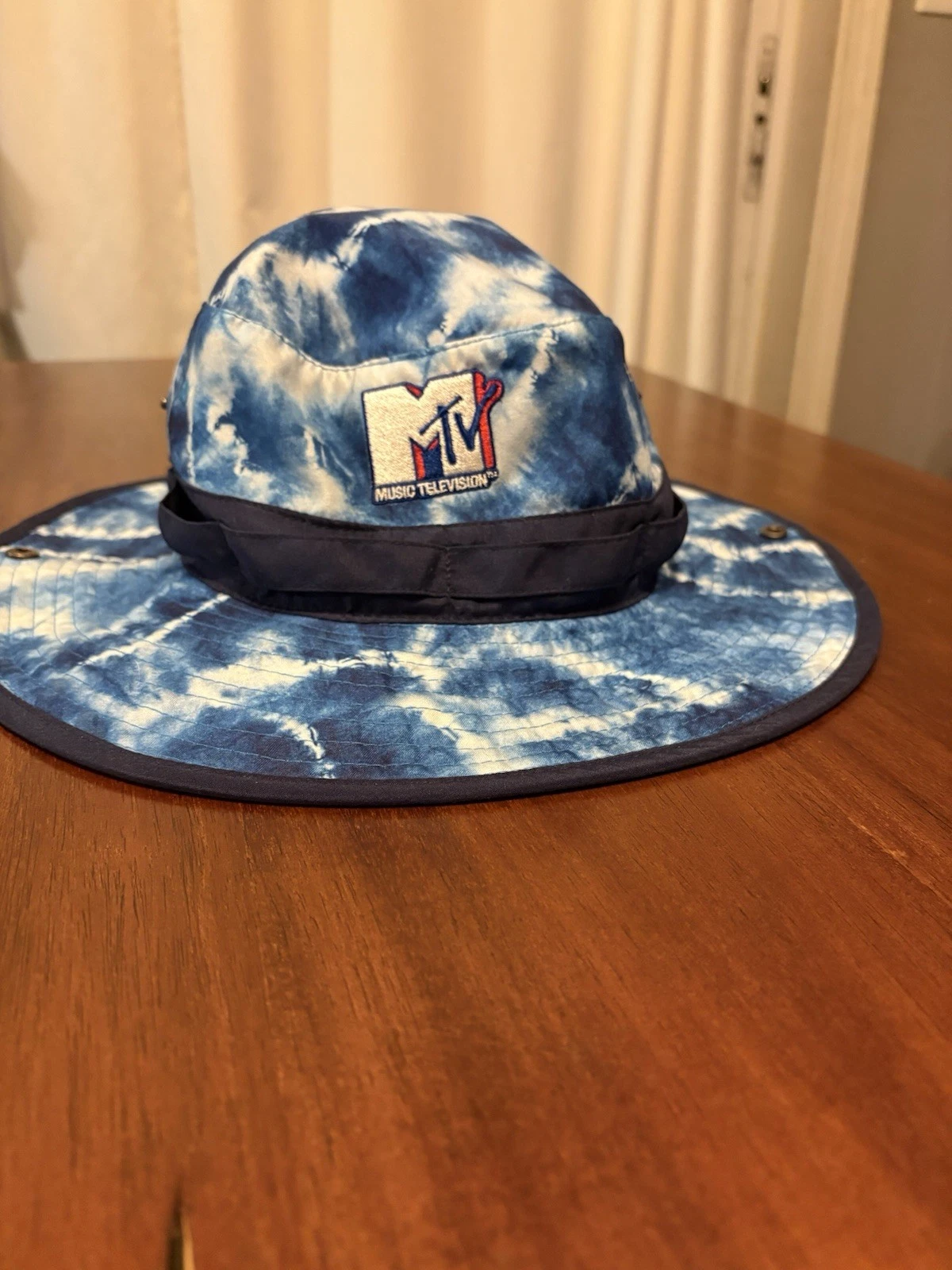 Vintage MTV Music Television Tie-Dye Bucket Hat Blue Retro 90s Style
Opens in a new window or tab