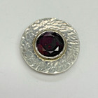 Handmade Artisan KEENAN Sterling Silver Synthetic Ruby Stone GOLF BALL MARKER — photo 4