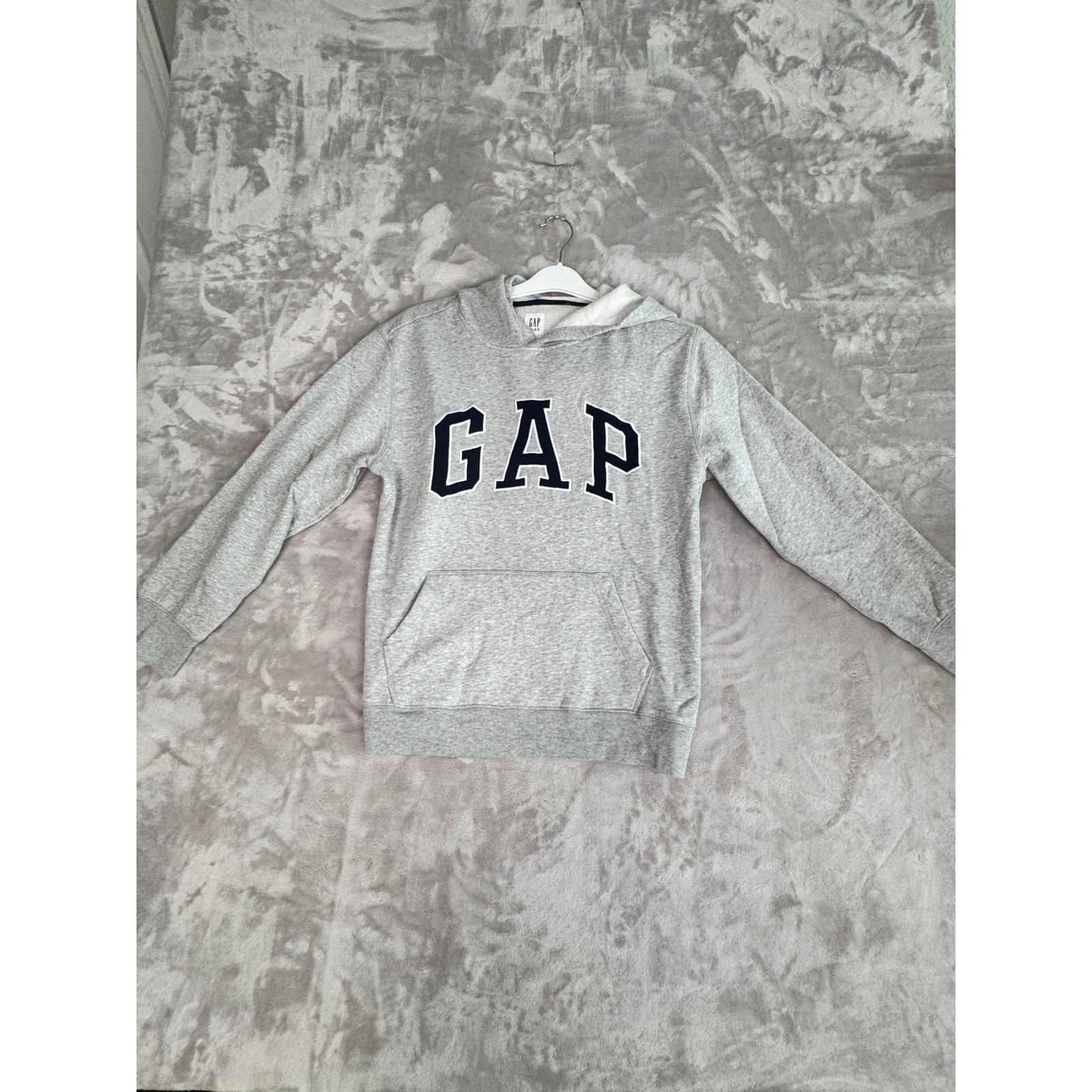 GAP Kids XXL Gray Hoodie Sweatshirt Pullover Big Logo Youth Activewear