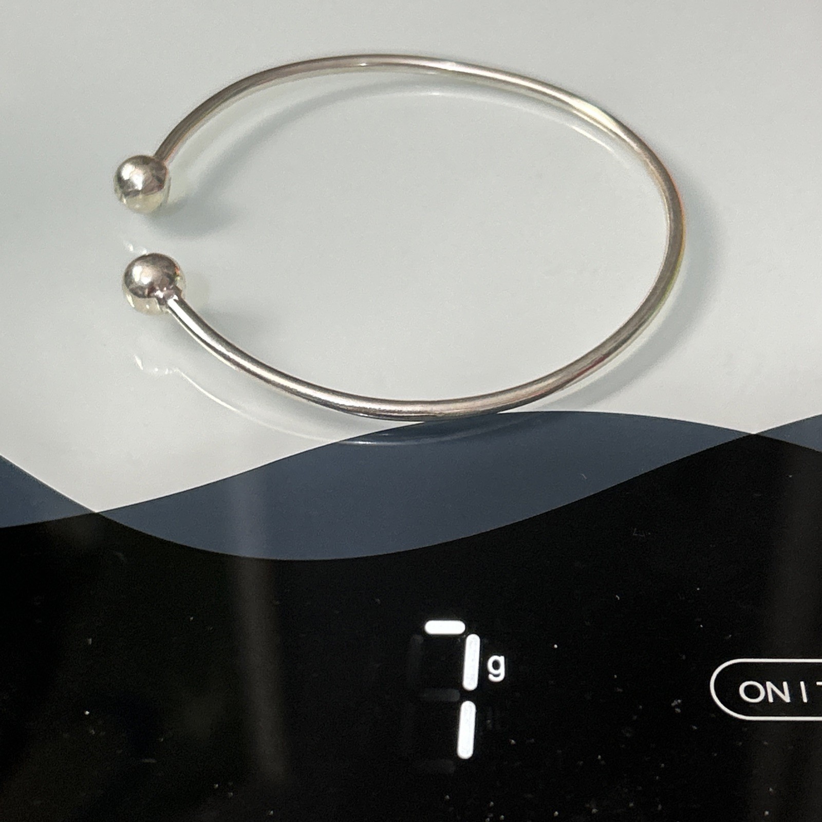 925 Silver Torque Bangle / size large - image 10