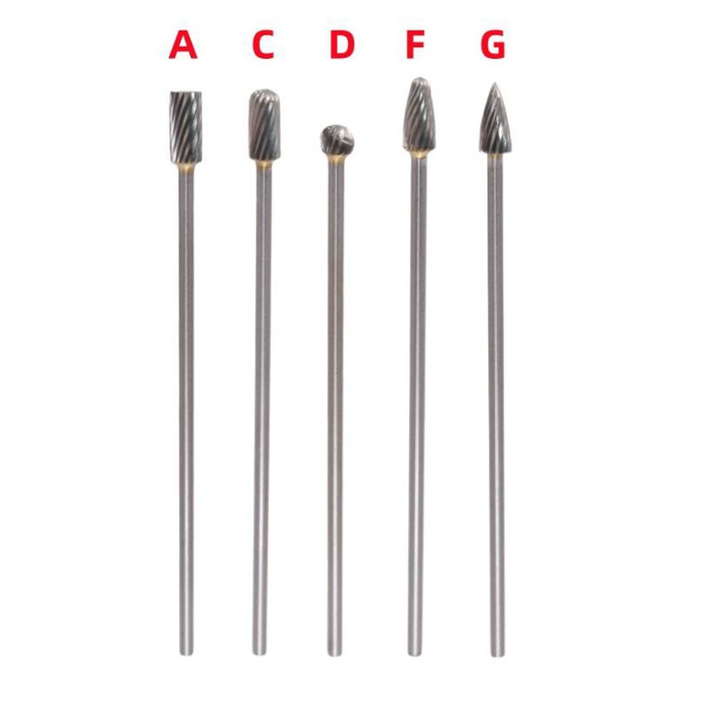 5pcs Carbide Rotary Burrs Efficient for Model Engineering and Wood Carving