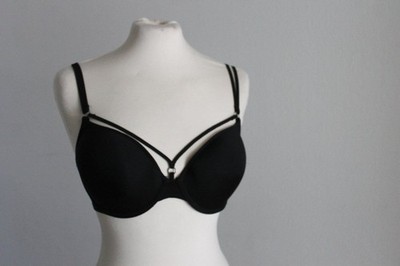 schwarzer BH 70C push-up mit X-Rücken Träger elan luxe marlies