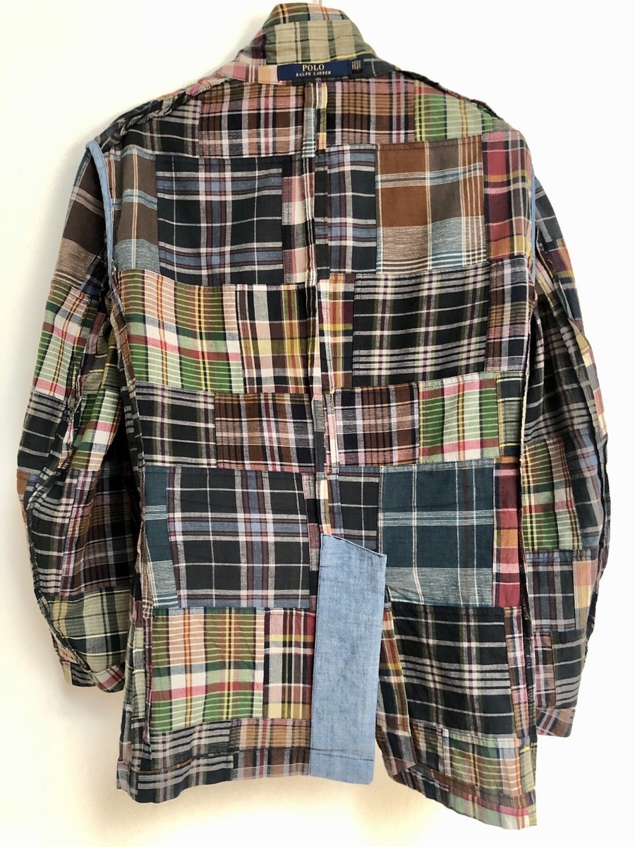 3/2 Modern Polo Ralph Lauren Unlined Cotton Madras Shacket 36S View 5