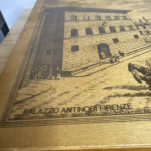Antinori Scatola Vino Legno Marrone Vintage Palazzo Firenze Incisa Coda di Dove 2 Bottiglie - Foto 4 di 23