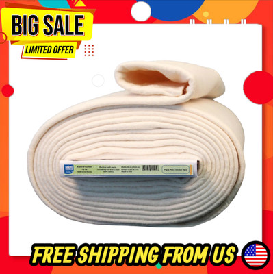 Pellon Natural Cotton Batting, off-White 96'' x 9 Yards by the Bolt