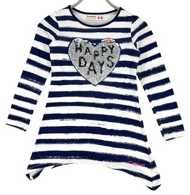 Desigual Kids Girls Round Neck Jumper Pullover Shirt Size 5 - 6 Years