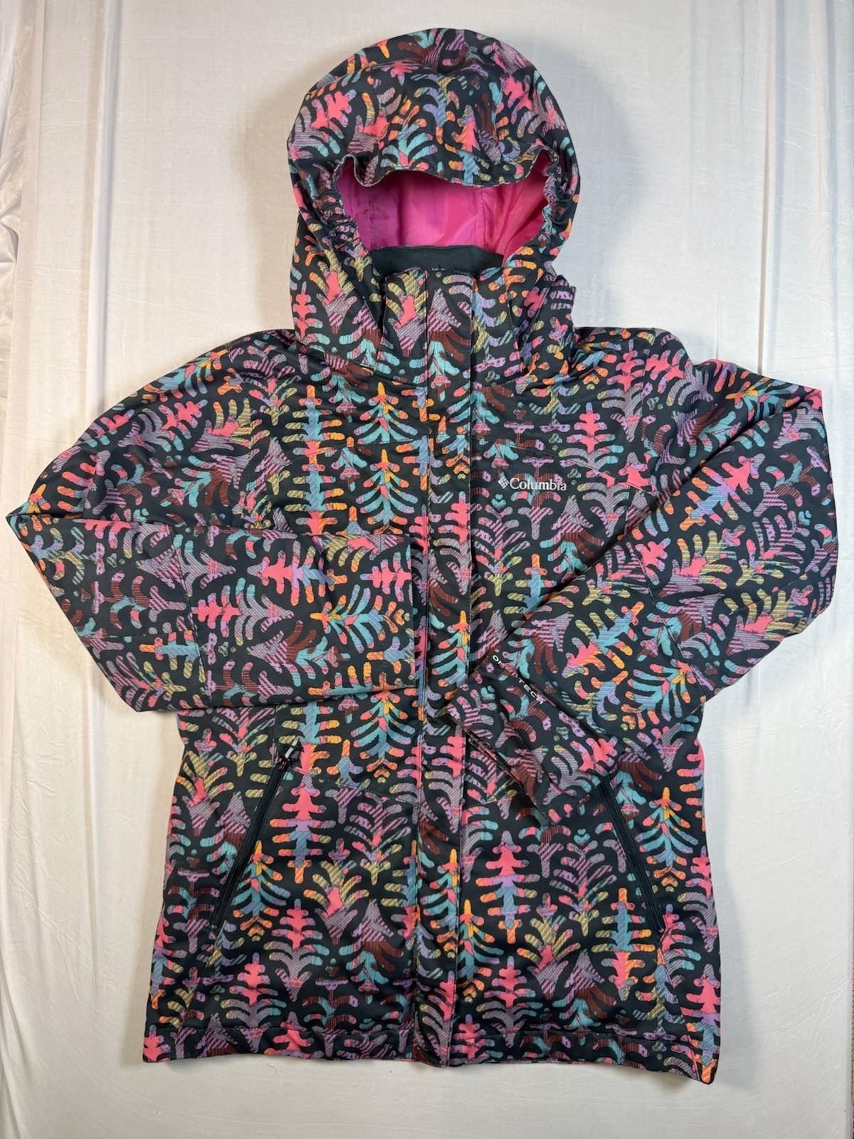 Columbia Whirlibird II Interchange Jacket Girls Large 14/16 Multi Tree Coat