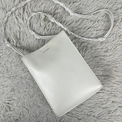 Jil Sander Leather Shoulder Bag Crossbody Magnet White women Bag Original Collec