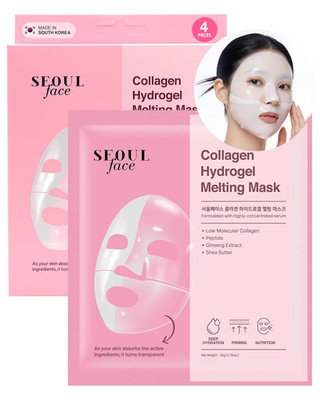 Collagen Hydrogel Melting Jelly Gel Mask 4Ea - Korean Overnight Face Mask - Deep