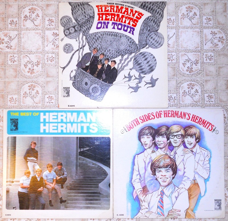 Herman's Hermits, 3 Vinyl Record Lot, All LP & US 1st Pressing, Both Sides