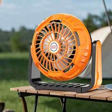Camping Fan, Up to 58Hrs Rechargeable Portable Fan with LED Lights & 3 Speeds