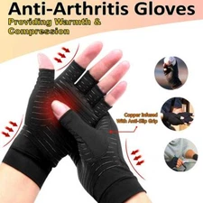 Copper Infused Compression Arthritis Gloves Rheumatoid Joint Pain Relief Hand