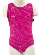 NWT Eurotard Gymnastics Tank Leotard 3089 hot PINK Dance Acro Girls XS Size 2-4