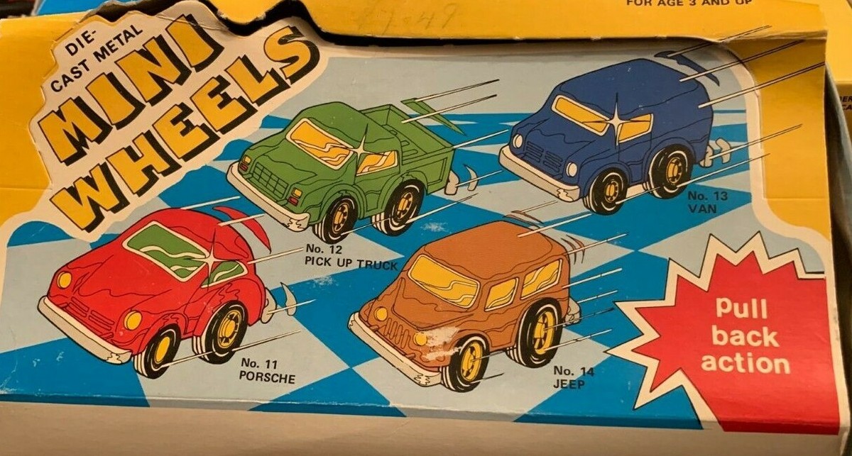 Rare 1960's Toys of Joy Mini Wheels Display Box w/ 10