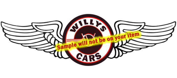Willys Cars Sales Service Racing Flag Wings Vinyl Stickers Decal