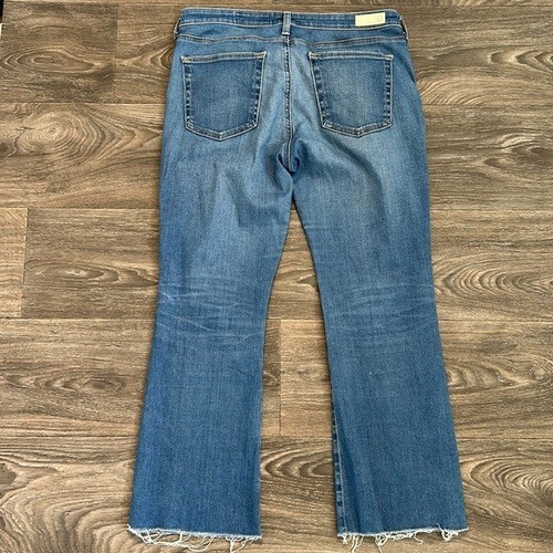 AG Adriano Goldschmied Size 31 Jodi Crop High Rise Jeans Flare Crop Distressed - Picture 11 of 11
