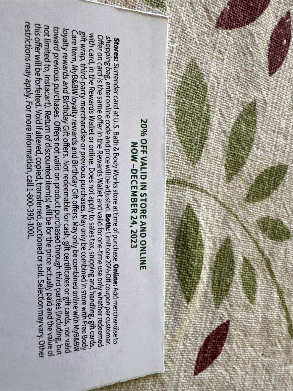 Bath and Body Works Coupon 20 off Exp 12/24/23 Important Read