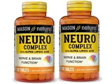 NEURO COMPLEX ALPHA LIPOIC ACID VITAMIN B-12 B-6 B-1 , 2 X 100 = 200 TABLETS