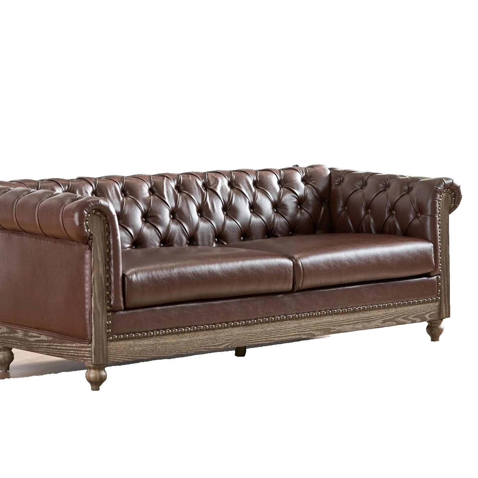 Faux Leather Brown Sofas, Armchairs & Couches