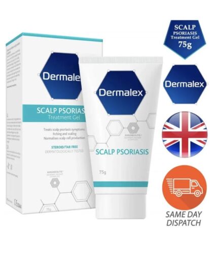 Dermalex Scalp Psoriasis Treatment Gel Relieves Itching Scaling Steroid Free 75g - Picture 1 of 2