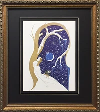 Erte "Winter" Newly CUSTOM FRAMED Print Art Deco Design FOUR SEASONS SUITE fall