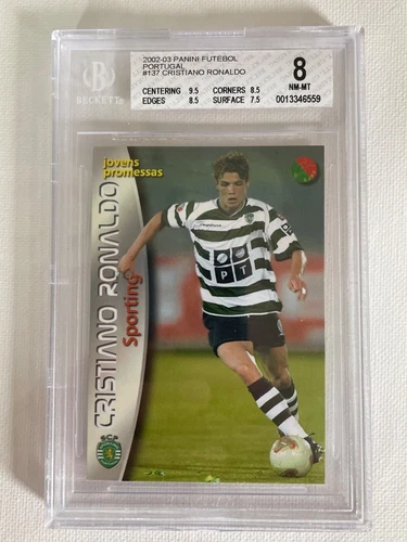 2002 Panini Futebol Mega Craques Cristiano Ronaldo #137 Rookie BGS NM-MT 8 🔥 