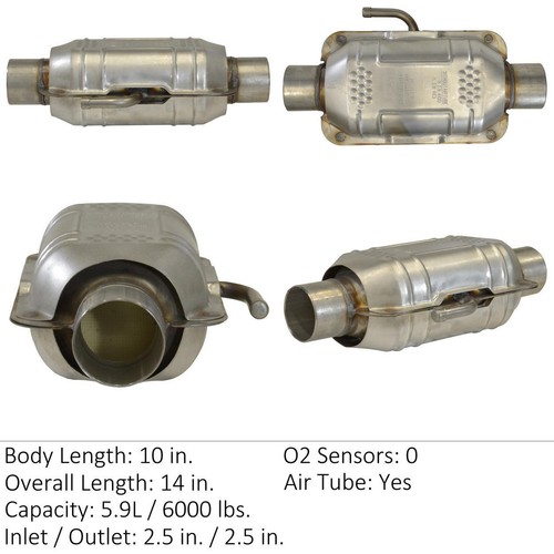Catalytic Converter for 1982-1983 Ford E-250 Econoline Club Wagon 5.8L V8 GAS OH - Picture 5 of 6