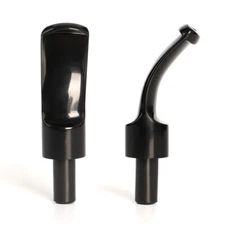 2 Pcs Curved Smoking Mouthpiece Replacement 3mm Bent Pipe Stem for Tobacco Pipe