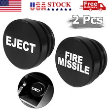Universal Fire Missile Eject Button Car Cigarette Lighter Cover Accessories 2pcs Universal Fire Missile Eject Button Car Cigarette Lighter Cover Accessories 2pcs
