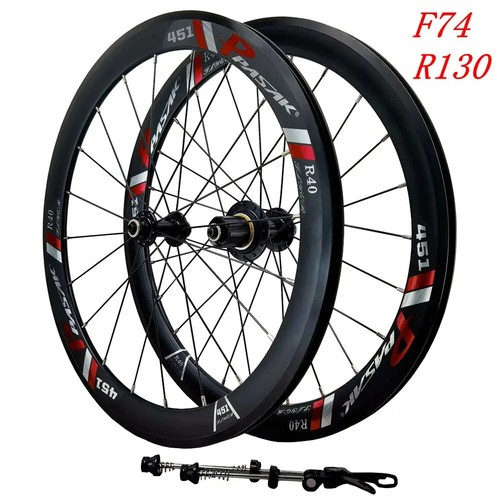 Folding Bike Wheelset 20*1-3/8" 451mm V Brake 4 Bearing 7-12 Speed 20 24Holes - Picture 18 of 18